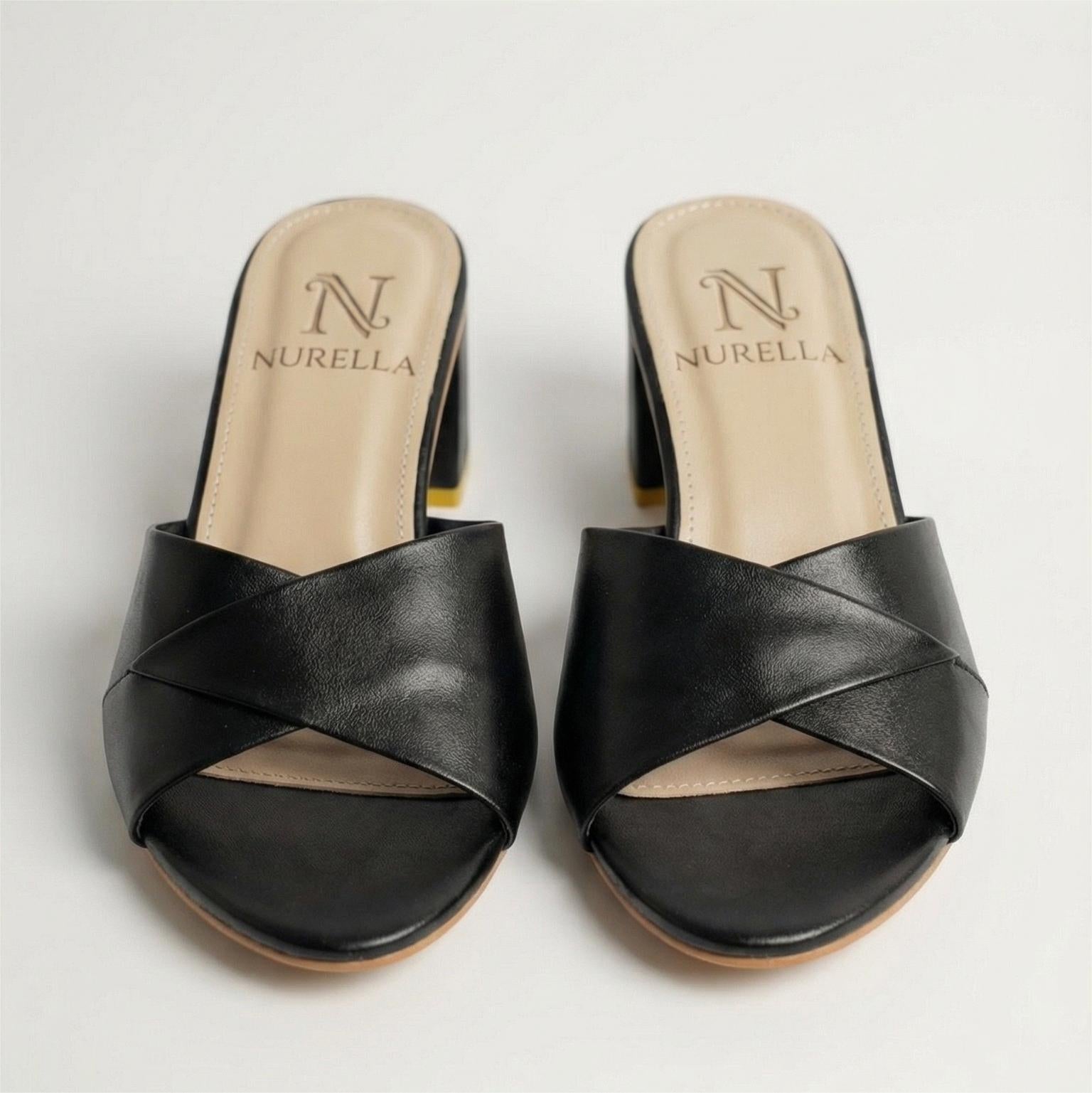 Cross-Strap Block Heel Sandals