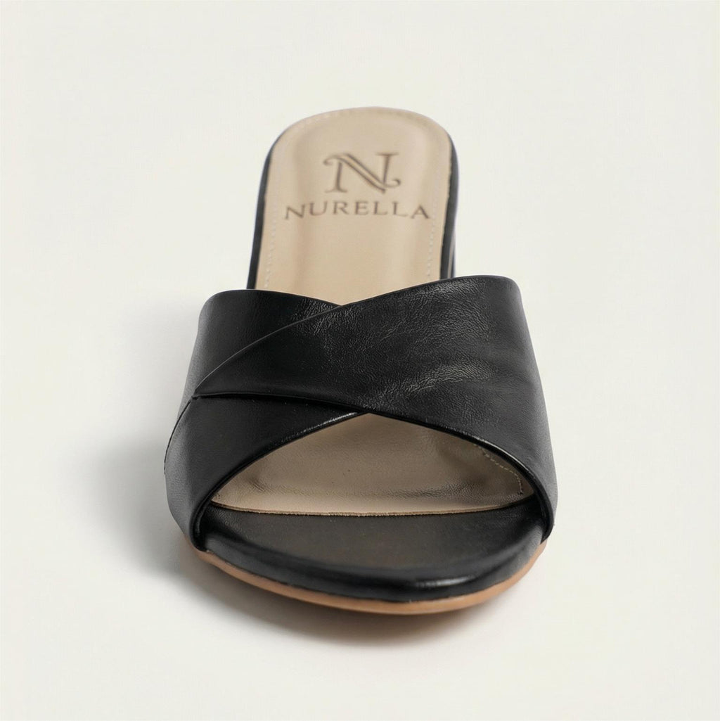 Cross-Strap Block Heel Sandals