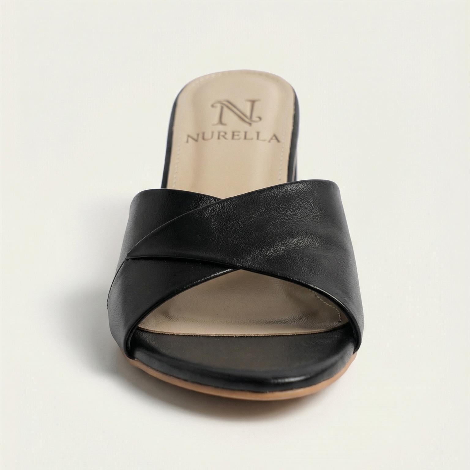 Cross-Strap Block Heel Sandals